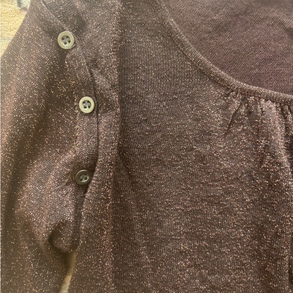 Sparkly shimmery long sleeve blouse with button detailing - Picture 2 of 4